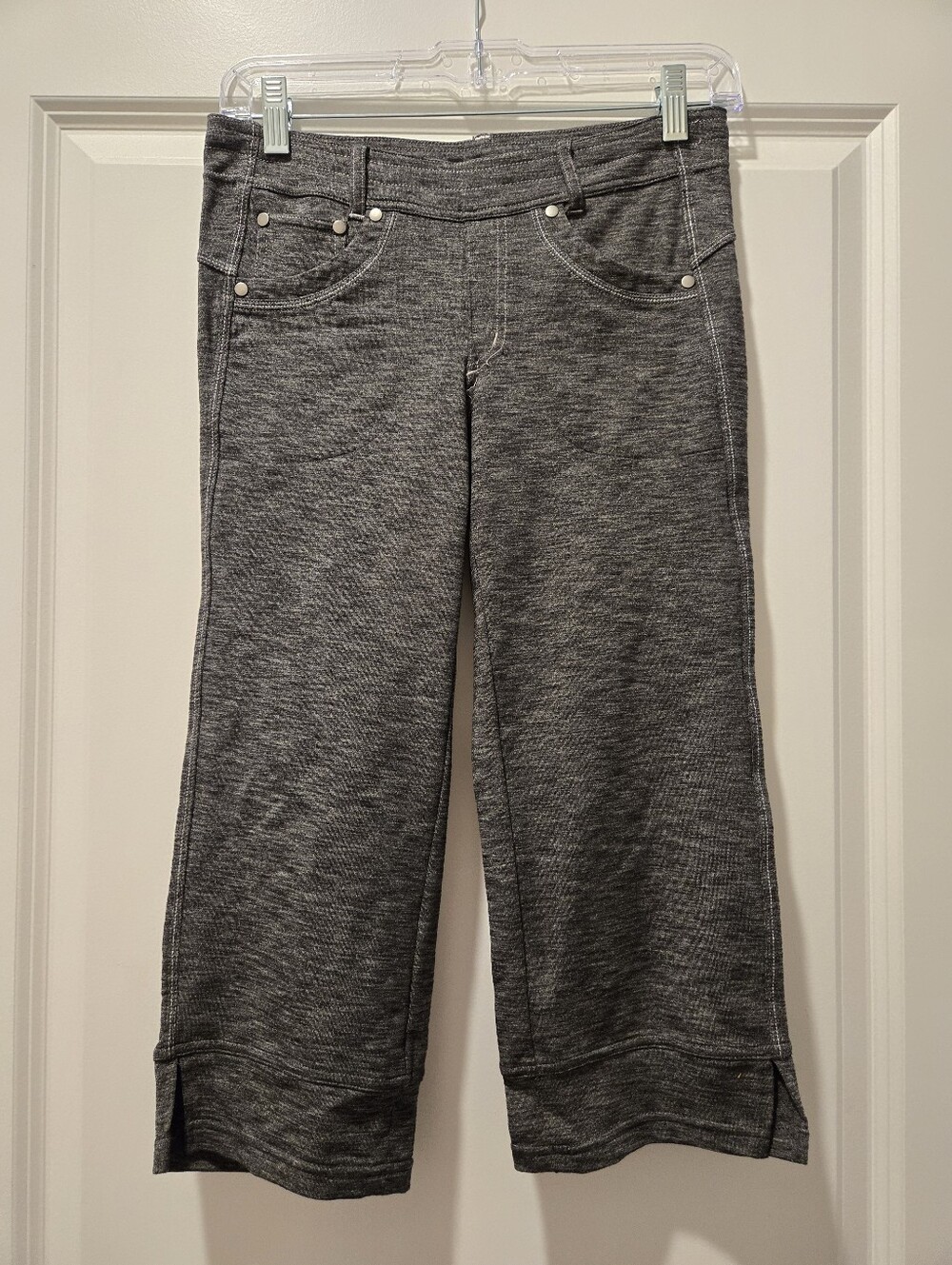 KUHL Mova Capri Pants Pull On Stretch‎ Comfort Dark Heather Nylon Blend - Size 2